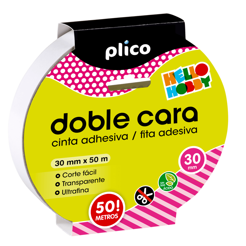 Cinta Adhesiva Doble Cara 30mm - 50 Metros