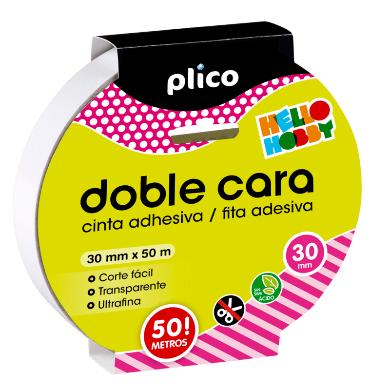 Cinta Adhesiva Doble Cara 30mm - 50 Metros