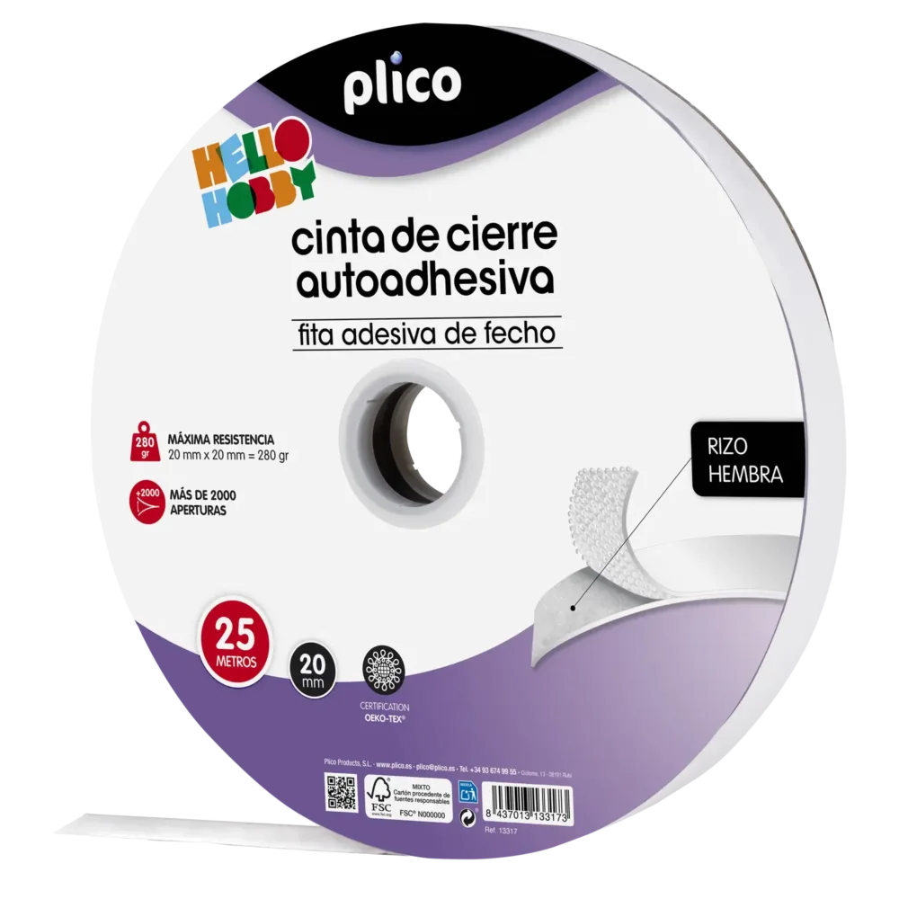 Cinta de Cierre Autoadhesiva 25m / Hembra