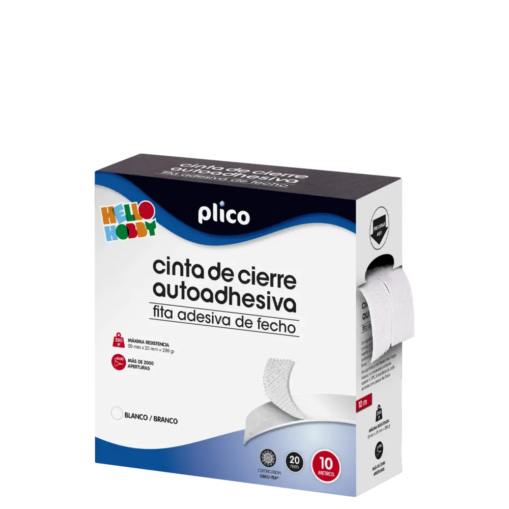 Set Cintas de Cierre Autoadhesivas 10m, blanco
