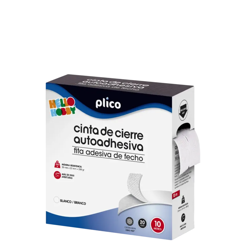 Set Cintas de Cierre Autoadhesivas 10m, blanco