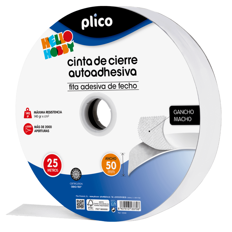 Cinta de Cierre Autoadhesiva 50mm x 25m / Macho